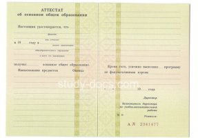 Аттестат за 9 класс 1995-2006 в Красноярске